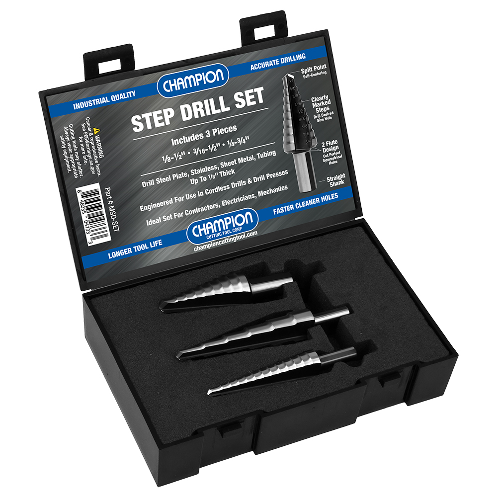 6pc Surgical External Step Pilot Drill Set With Stopper – Stainless Steel, Dentistry
